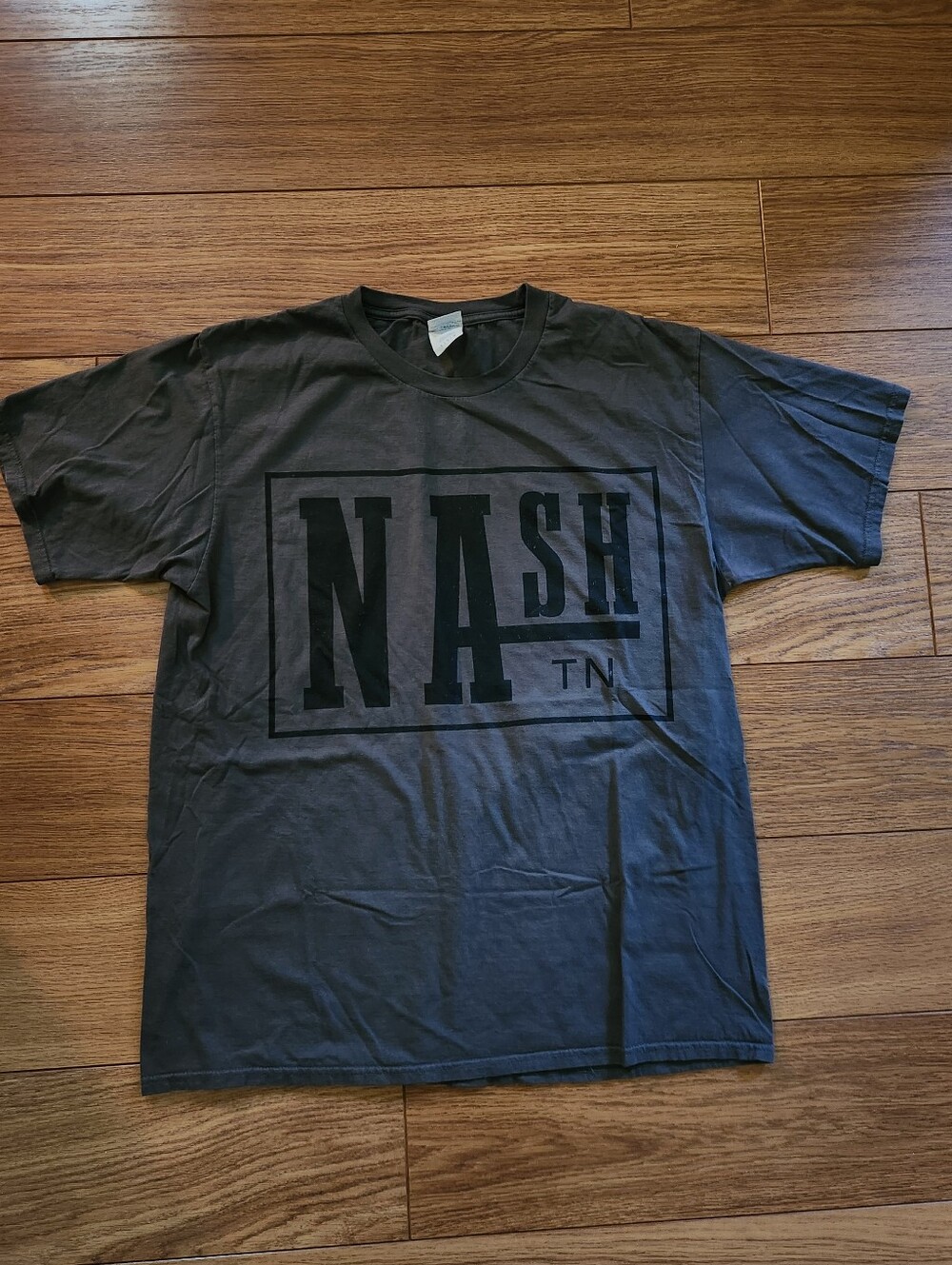 Port & Company Nash TN Nashville Tennessee Short Sleeve Tee Charcoal Gray Large